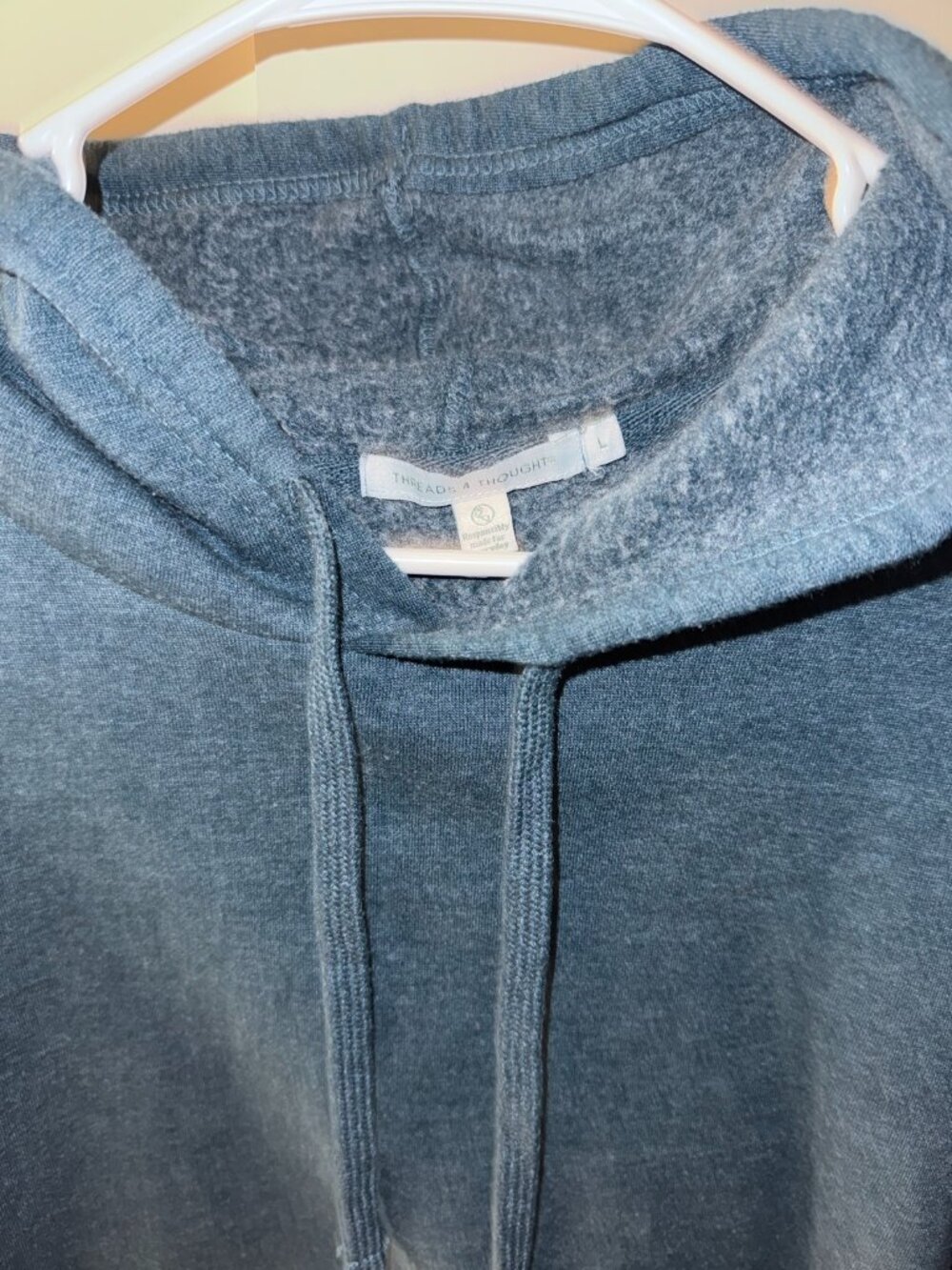 Threads 4 Thought Blue Hoodie Pullover Mens Large
